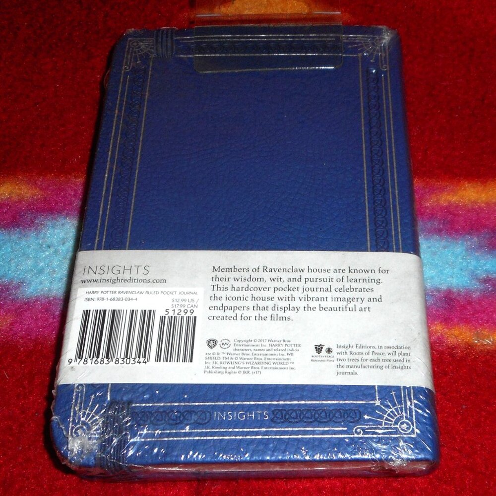 Harry Potter RAVENCLAW Ruled Pocket Journal 192 Pages Blue Hardcover New! - Picture 2 of 4